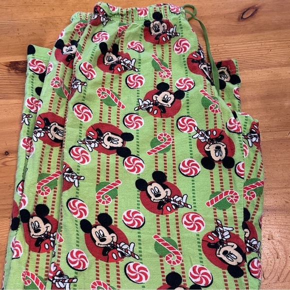 Disney Mickey Mouse Christmas Candy Canes Pajama Pants Cotton Women XS - Picture 7 of 8